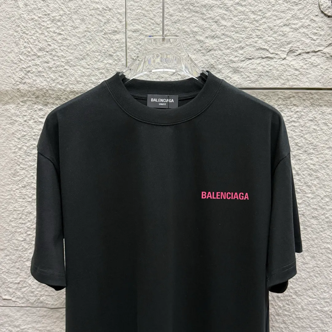 BALENCI*GA 2025 New Arrival T Classic Pink T Same Style ：Black White Size： S （90-130 ） M （120-150 ） L （140-165 ） XL （160-180 ） XXL （180-210 ）